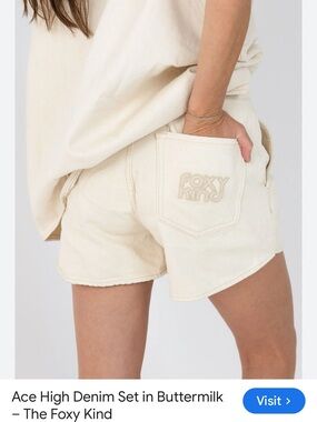 The Foxy Kind Buttermilk High-Rise Denim Shorts
